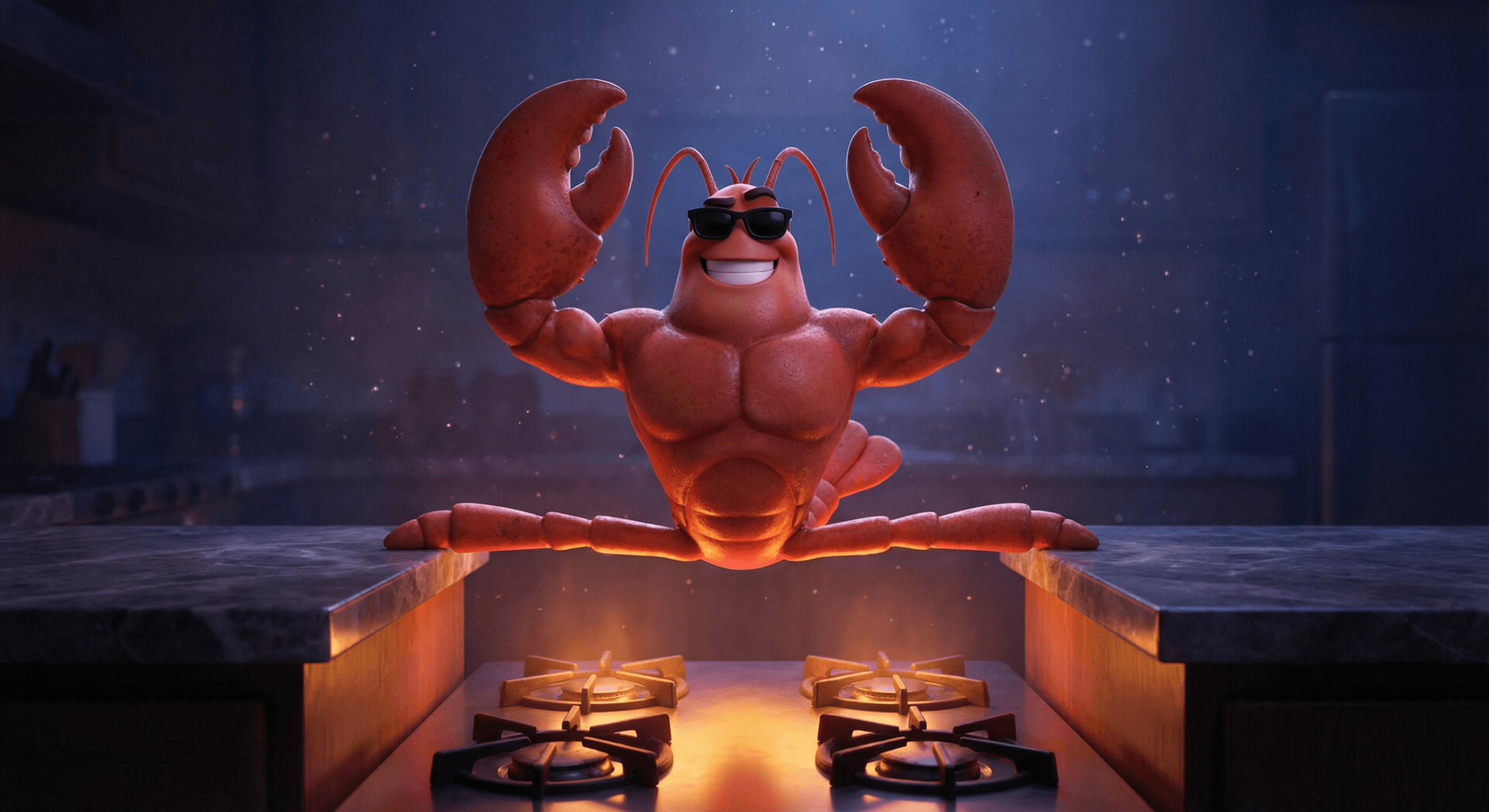 Jean-Claw fait le grand ecart entre deux plans de cuisson